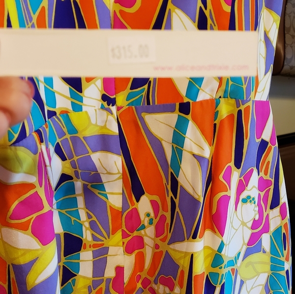 NWT ALICE &TRIXIE MEDIUM SILK DRESS - Picture 5 of 8
